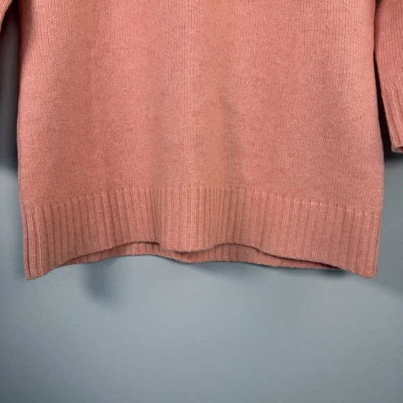 Juicy Couture Pink Cashmere Wool Sweater Pullover Embroidered Crew Women Medium - Picture 4 of 14